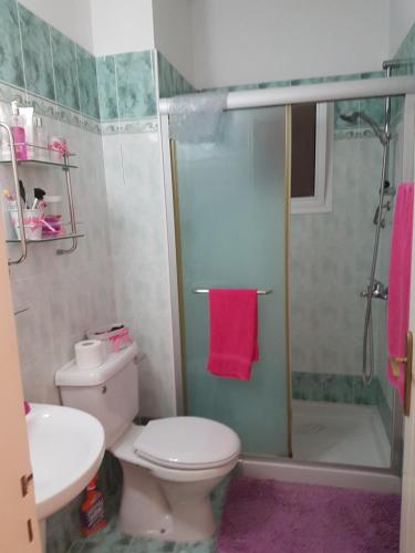 Bilik mandi di Charming 2 Bed. Ap. with swimming pool