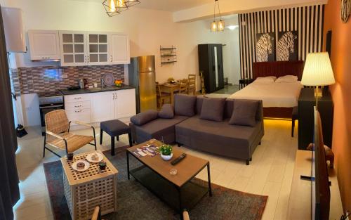 Χώρος καθιστικού στο Snagov Lakeview Residences