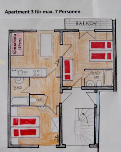 Pelan lantai bagi Apartments Spiegl Holzmann