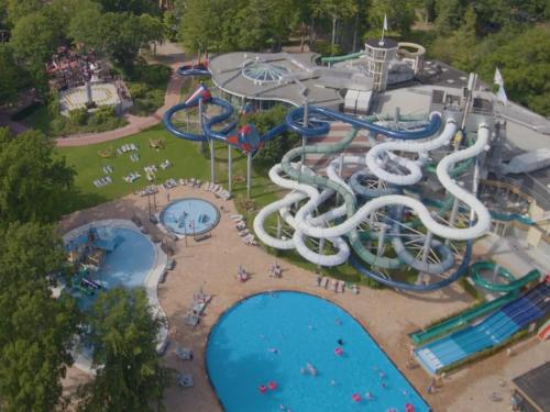 an aerial view of a water park at casa Heemskerk in Noordwijk