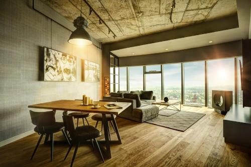 Posezení v ubytování Apartamenty Sky Tower