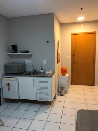 Dapur atau dapur kecil di Flat no Executive Arrey Hotel