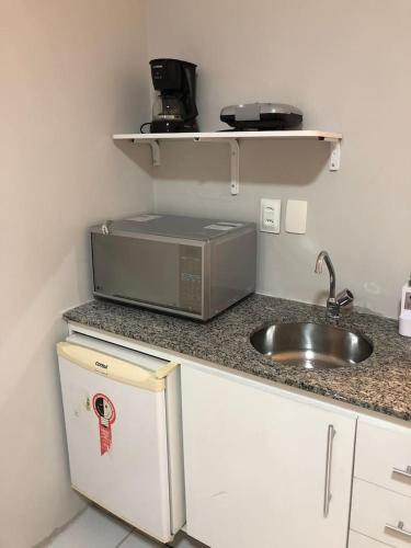 Dapur atau dapur kecil di Flat no Executive Arrey Hotel