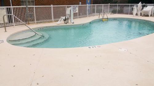 una pequeña piscina con un perro. en Motel 6 Myrtle Beach, en Myrtle Beach