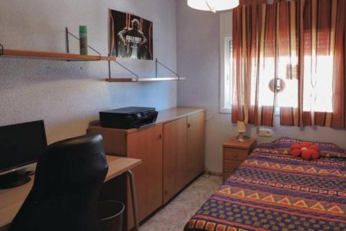 Posteľ alebo postele v izbe v ubytovaní PRECIOSA CASA CON PISCINA AL LADO DE LA PLAYA