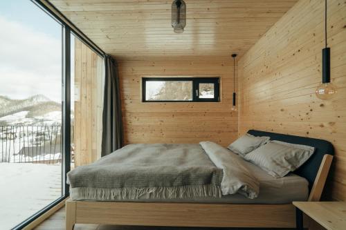 Tempat tidur dalam kamar di Cabana Berg