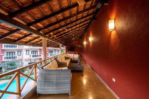 Lazy Lagoon, Baga A Lemon Tree Resort, Goaにあるシーティングエリア
