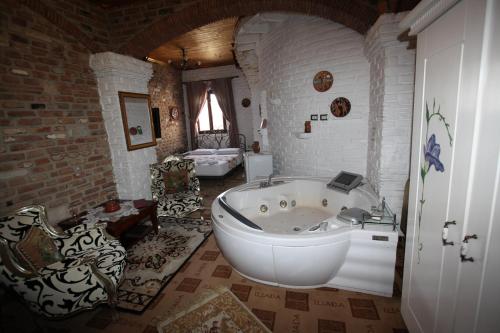 Koupelna v ubytování Hotel Iliada
