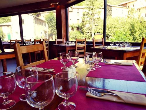 A restaurant or other place to eat at Auberge Cevenole