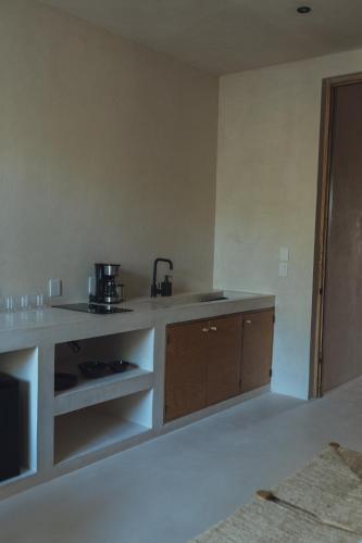 Η κουζίνα ή μικρή κουζίνα στο Casa Peregrino Holbox