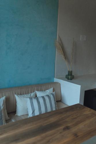 Χώρος καθιστικού στο Casa Peregrino Holbox