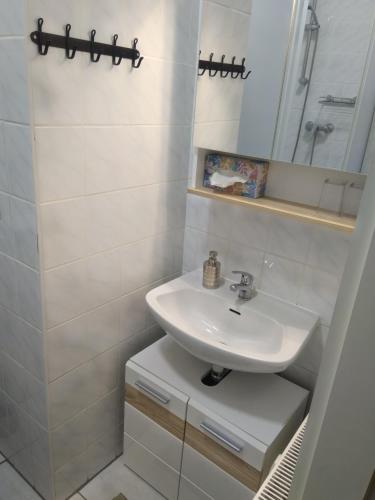 Bilik mandi di Ferienwohnung Rudi