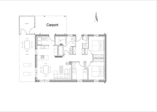 a floor plan of a apartment at lovely&cool STIL-HAUS in Fehmarn