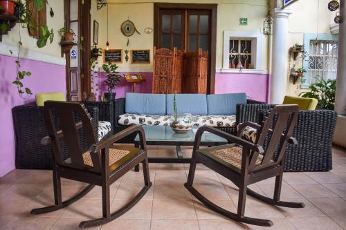 Χώρος καθιστικού στο Hotel Santa Ana