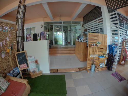 a view of a room with a store at NT House in Chiang Rai