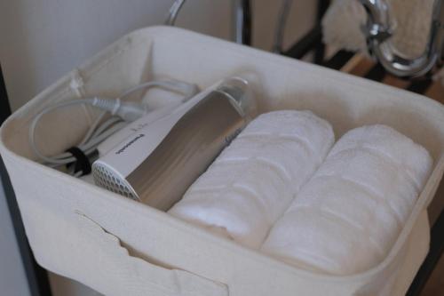 a box with a hair dryer and a hair dryer at Megu Fuji 2021 in Fujiyoshida