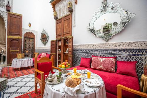 Posezení v ubytování Riad Arabella