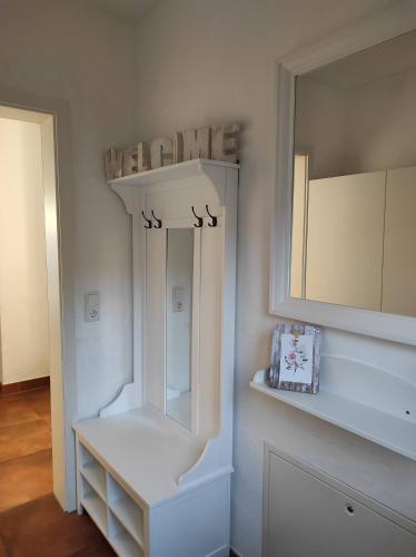 Ένα μπάνιο στο Ferienwohnung Sonnenlicht