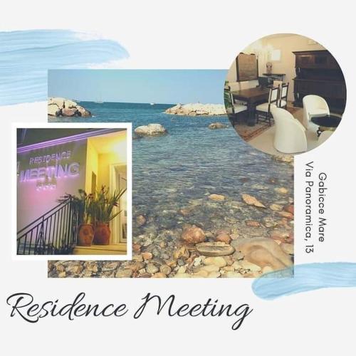 a collage of pictures of a house and the ocean at Residence Meeting in Gabicce Mare