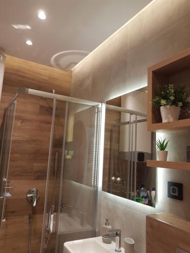 Ванная комната в Tesla 3 Apartment