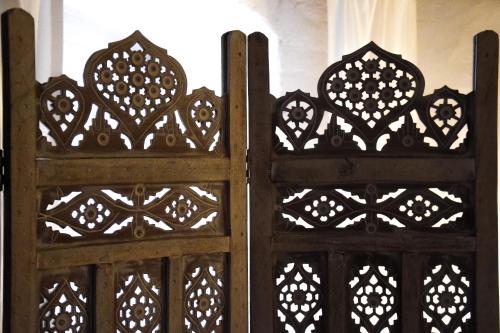 a close up of a gate in a building at "Schwarzer Speicher" Stralsund in Stralsund