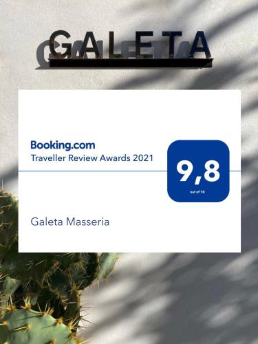 a screenshot of a cell phone with a galleja logo at Galeta Masseria in Nardò
