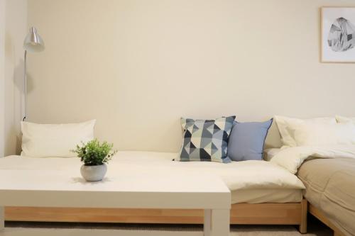 Χώρος καθιστικού στο neko neko apartment