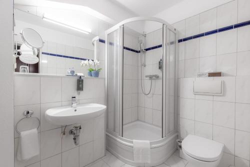 Koupelna v ubytování Hotel Engel