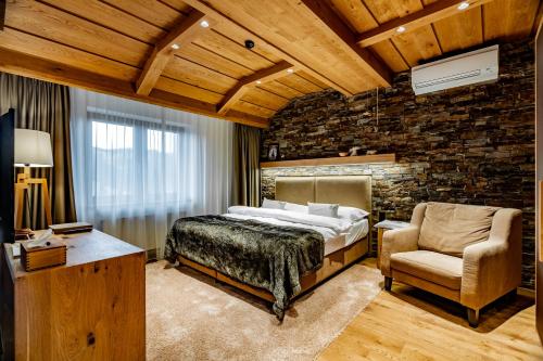 Katil atau katil-katil dalam bilik di Grandhotel Tatra