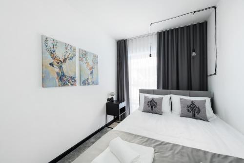 Posteľ alebo postele v izbe v ubytovaní Apartament - Kluszkowce nad Jeziorem Czorsztyńskim