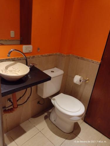 
A bathroom at Duclout Comfort Inn
