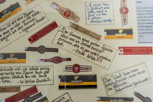 a refrigerator filled with lots of different types of labels at Hotel Lindenhof Hubmersberg in Pommelsbrunn