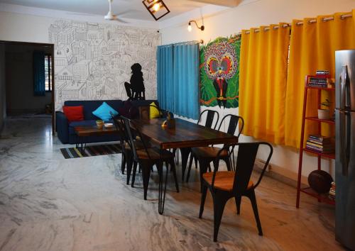 Coin salon dans l'établissement The Hood Hostel