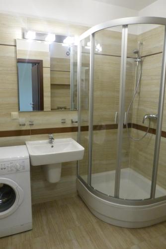 Ένα μπάνιο στο Apartament Perełka