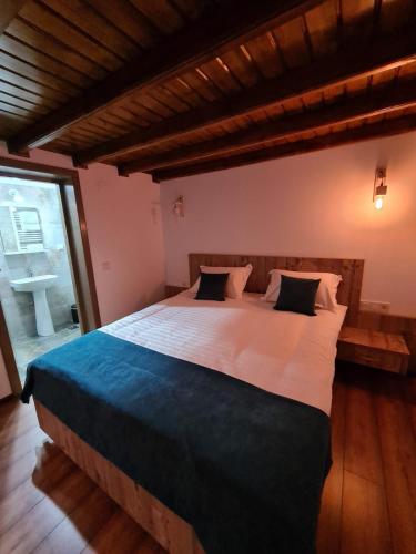 a bedroom with a large bed in a room at Ski Top Busteni in Buşteni