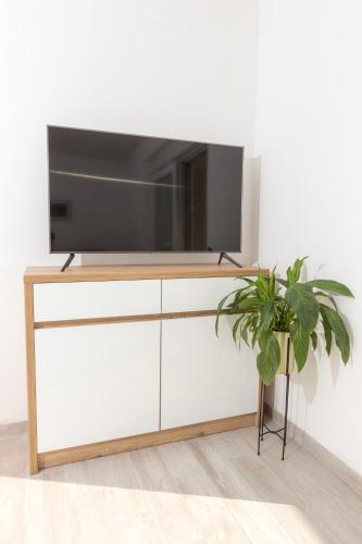 Μια τηλεόραση ή/και κέντρο ψυχαγωγίας στο Apartmani Villa Paulo