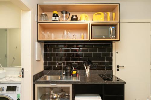 Köök või kööginurk majutusasutuses Studio do Bosque- SBO003