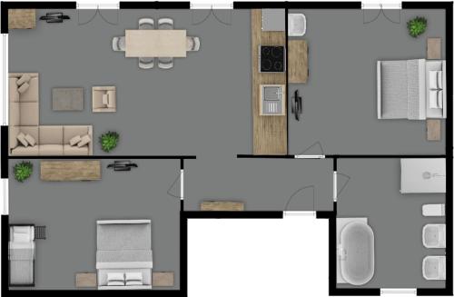 Plano de Alpen Appartements Viehhofen near Saalbach & Zell am See - incl Sommercard