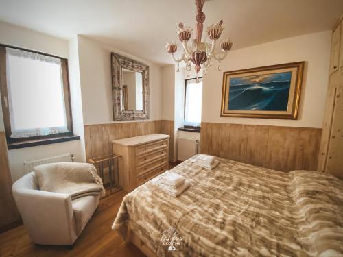 Postel nebo postele na pokoji v ubytování Una Perla a Cortina
