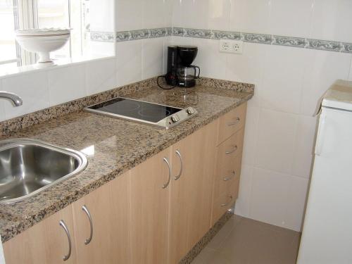 Kuchyň nebo kuchyňský kout v ubytování Apartamentos Intercentro Algarrobo-Costa APARTAMENTOS TURÍSTICOS -INMOBILIARIA