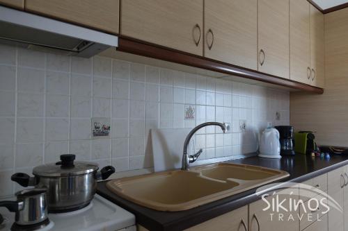 Кухня или кухненски бокс в Sikinos Elegant Studio