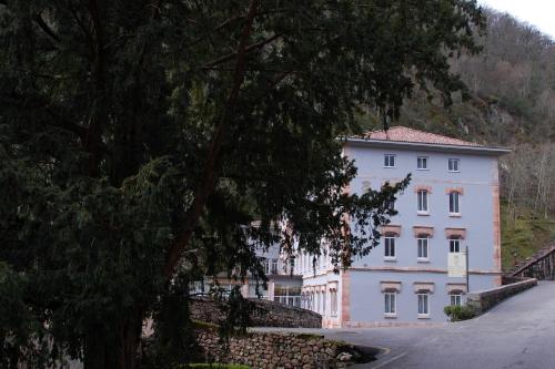 El edificio en el que está el hotel