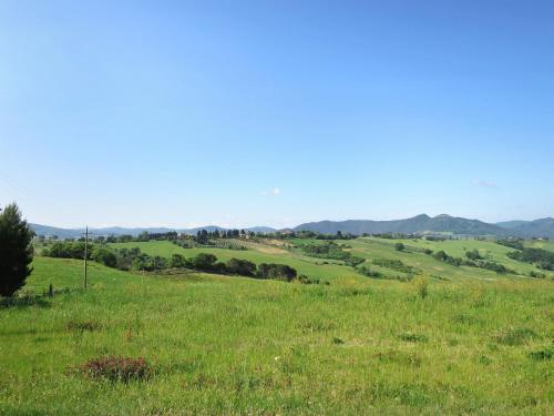 a field of green grass with mountains in the background at Holiday Home Santa Enerichetta by Interhome in Pomarance