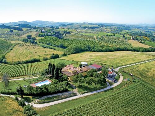 an aerial view of a estate in a vineyard at Apartment Campiglia-3 by Interhome in Tavarnelle in Val di Pesa