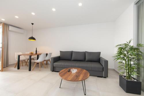 Posezení v ubytování Apartment in Brela with sea view, balcony, air conditioning, Wi-Fi (3524-7)