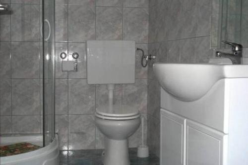 Kúpeľňa v ubytovaní Apartment in Preko with sea view, terrace, air conditioning, Wi-Fi (4568-5)
