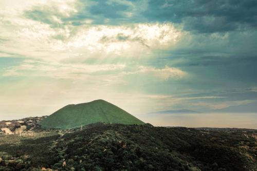 a green mountain on top of a hill at シャローム伊豆高原 in Futo