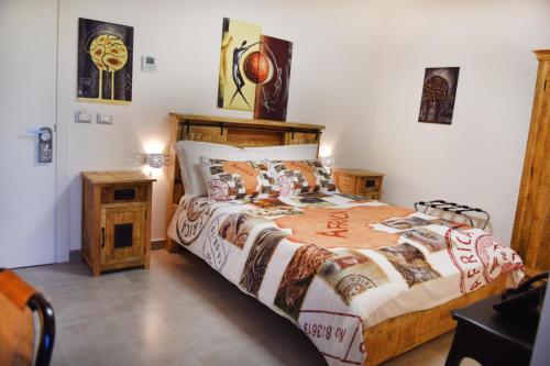 a bedroom with a large bed in a room at B&B GDA in Foggia