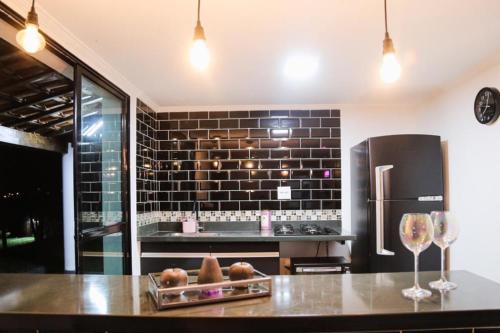 Nápoje v ubytování Linda Chácara - Águas de São Pedro - Próximo ao Parque Thermas