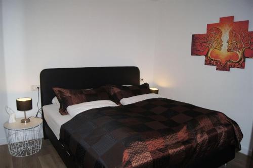 سرير أو أسرّة في غرفة في Winterberg Appartement 21056